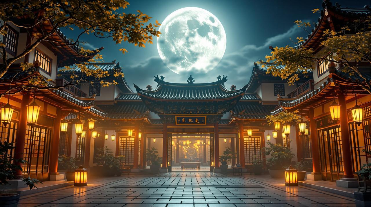 中秋影单,月是故乡明
